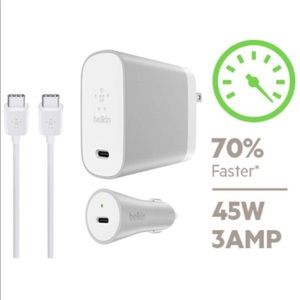 Belkin USB-C Home + Car Charge Kit (USB Type-C)